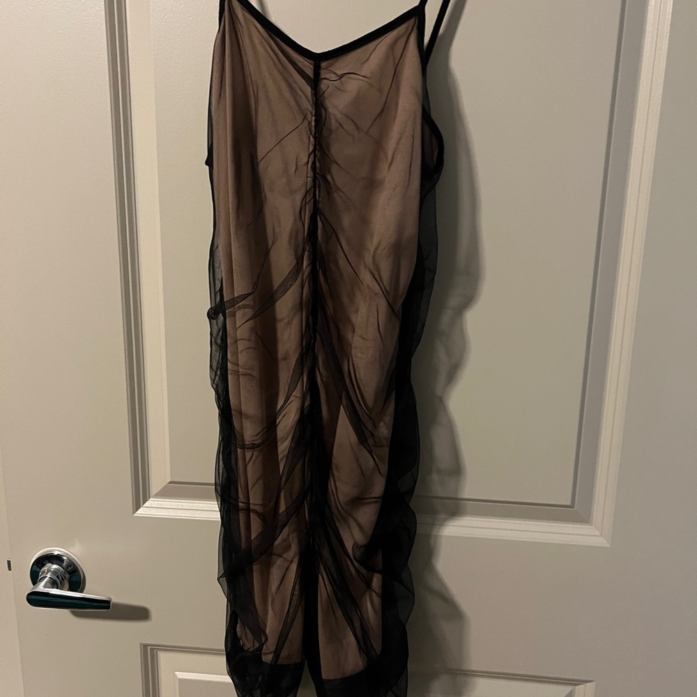 Elegant Black Sheer Nightgown
